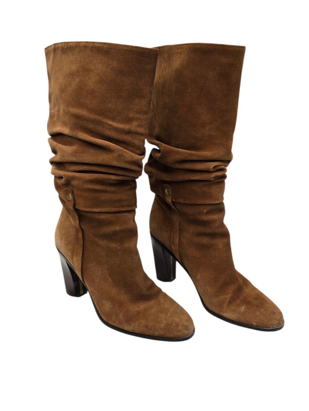 Donald J Pliner Odessa Slouch Heeled Boots in Chesnut